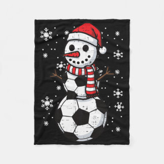 Weihnachtsfußball Schneemann Xmas Fußball Jungen K Fleecedecke