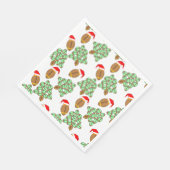 Weihnachtsfußball Serviette (Ecke)