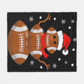 Weihnachtsfußball Snowman Kinder Fußball Weihnacht Fleecedecke (Vorderseite (Horizontal))