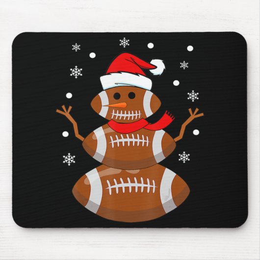 Weihnachtsfußball Snowman Kinder Fußball Weihnacht Mousepad (Vorne)