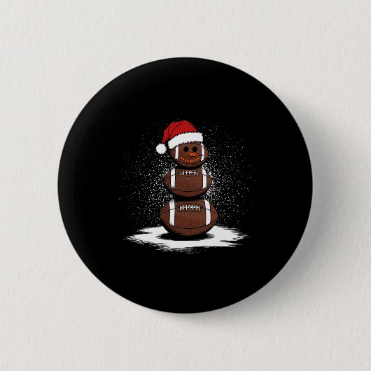 Weihnachtsfußball Snowman Weihnachtsmann Lehrer Mä Button (Vorderseite)
