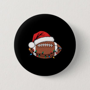Weihnachtsfußball-Spieler WeihnachtsLICHT Weihnach Button