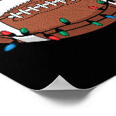 Weihnachtsfußball-Spieler WeihnachtsLICHT Weihnach Poster (Ecke)