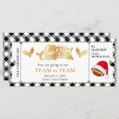 Weihnachtsfußball-Ticket, Überraschungsgutschein (Vorne/Hinten)