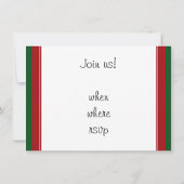 Weihnachtsfußball und Helm Einladung (Rückseite)