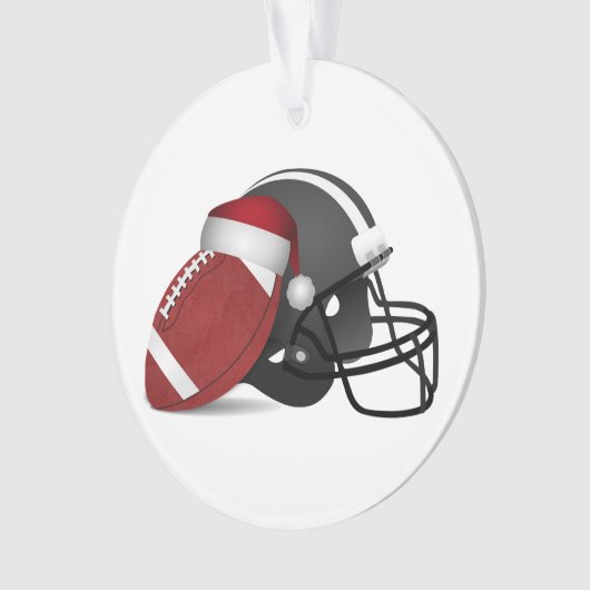 Weihnachtsfußball und Helm Ornament (Vorderseite)