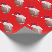Weihnachtsfußball Weihnachtsfest Geschenkpapier (Ecke)