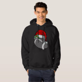 Weihnachtsfußball Weihnachtsmannmütze Funny Gift Hoodie (Vorne ganz)