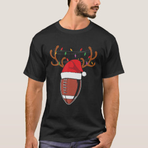 Weihnachtsfußball-Weihnachtsmannmütze Rentier Matc T-Shirt