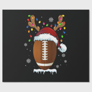 Weihnachtsfußballballlichter Lustige Jungen Männer Geschenkpapier