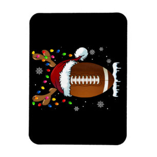 Weihnachtsfußballballlichter Lustige Jungen Männer Magnet