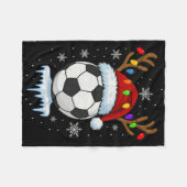 Weihnachtsfußballrenne fleecedecke (Vorderseite (Horizontal))
