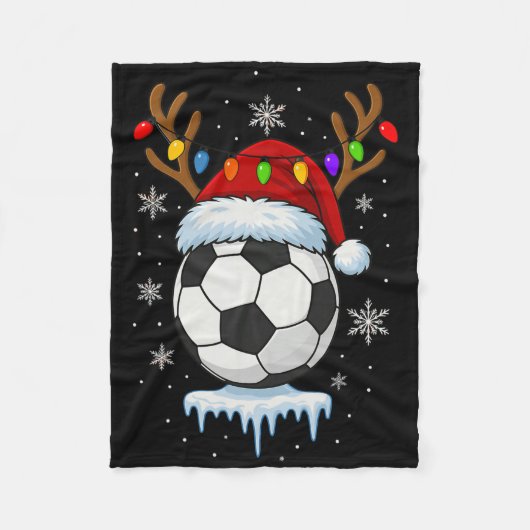 Weihnachtsfußballrenne fleecedecke (Vorderseite)