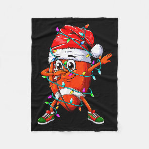 Weihnachtsfußballspieler Dab Spaß Santa Sport Dab Fleecedecke