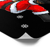 Weihnachtsfußballspieler Männer Poster (Ecke)