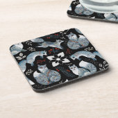 Weihnachtsfusstierkissen Getränkeuntersetzer (Linke Seite)