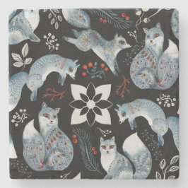 Weihnachtsfusstierkissen Steinuntersetzer