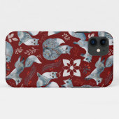 Weihnachtsfusstiermuster Case-Mate iPhone Hülle (Rückseite (Horizontal))