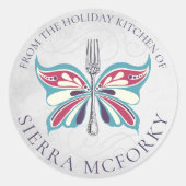 Weihnachtsgabel mit Aufkleber hausgemacht (Vorderseite)