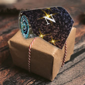 Weihnachtsgalaxie Glitzer Dazzling Custom Monogram Krawatte