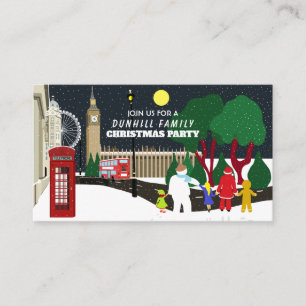 Weihnachtsgang in London, Weihnachts-Party-Ticket Begleitkarte