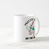 Weihnachtsgans auf freiem Fuß Weihnachten Kaffeetasse (VorderseiteRechts)