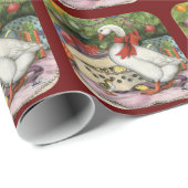 Weihnachtsgans Geschenkpapier (Rolleneckpunkt)