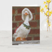 Weihnachtsgans Karte (Gelbe Blume)