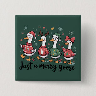 Weihnachtsgans Lustig Nur Eine Fröhliche Gans Weih Button