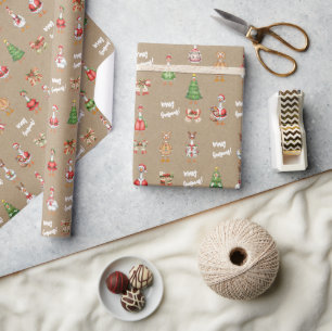 Weihnachtsgans Merry Goosman Geschenkpapier