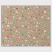 Weihnachtsgans Merry Goosman Geschenkpapier (Flach)