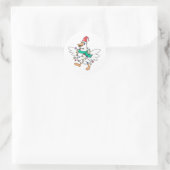 Weihnachtsgans Runder Aufkleber (Tasche)