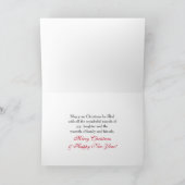 Weihnachtsgänse - Roter Burlap und Schnee Feiertagskarte (Innenseite)