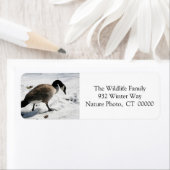 Weihnachtsgänse Rücksendeadresse Stickers (Insitu)