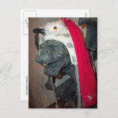 Weihnachtsgargoyle Feiertagspostkarte (Vorne/Hinten)