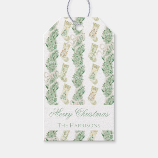 Weihnachtsgarland Bedford Strümpfe Geschenkanhänger (Vorderseite)