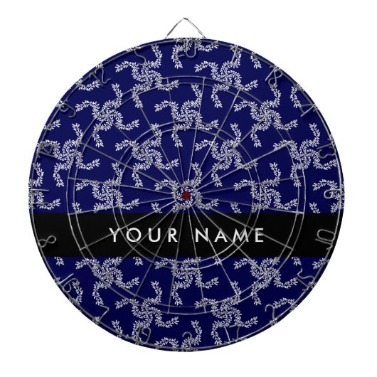 Weihnachtsgarland, Blau, Ihr Name, Personalisieren Dartscheibe (vorne)