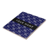 Weihnachtsgarland, Blau, Ihr Name, Personalisieren Fliese (Seite)