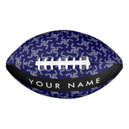 Weihnachtsgarland, Blau, Ihr Name, Personalisieren Football