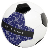 Weihnachtsgarland, Blau, Ihr Name, Personalisieren Fußball (Dreiviertel)