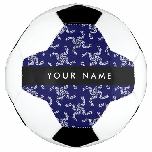 Weihnachtsgarland, Blau, Ihr Name, Personalisieren Fußball (Vorderseite)