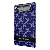 Weihnachtsgarland, Blau, Ihr Name, Personalisieren Mini Klemmbrett (Gewinkelt2)
