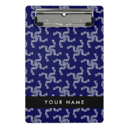 Weihnachtsgarland, Blau, Ihr Name, Personalisieren Mini Klemmbrett