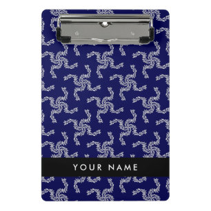 Weihnachtsgarland, Blau, Ihr Name, Personalisieren Mini Klemmbrett