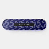 Weihnachtsgarland, Blau, Ihr Name, Personalisieren Skateboard (Horizontal)