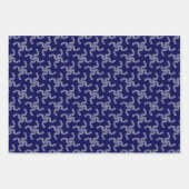 Weihnachtsgarland Blau, Weihnachtsdekoration, Weih Geschenkpapier Set (Vorderseite 2)