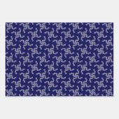 Weihnachtsgarland Blau, Weihnachtsdekoration, Weih Geschenkpapier Set (Vorderseite)