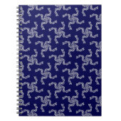 Weihnachtsgarland Blau, Weihnachtsdekoration, Weih Notizblock (Vorderseite)