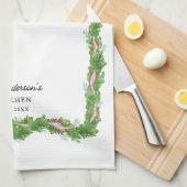Weihnachtsgarland Bogen Familie Küche Custom Geschirrtuch (Viertel Falte)