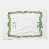 Weihnachtsgarland Bogen Familie Küche Custom Geschirrtuch (Horizontal)